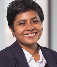 Woman smiling
