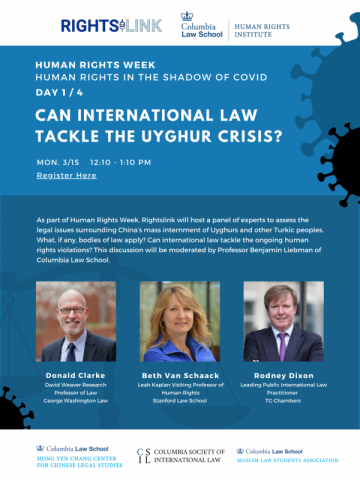 Can International Law Tackle the Uyghur Crisis? poster.