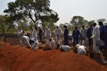 Exhumations take place