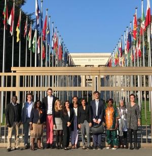 HRI Members stand together at the UN HQ