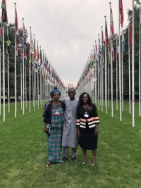 Advocates stand at the UN 