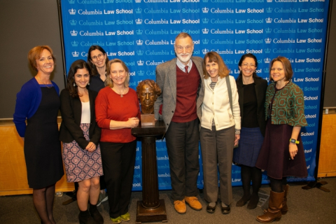 Members of the HRI team pose with Eleanor Roosevelt’s grandchildren and their families