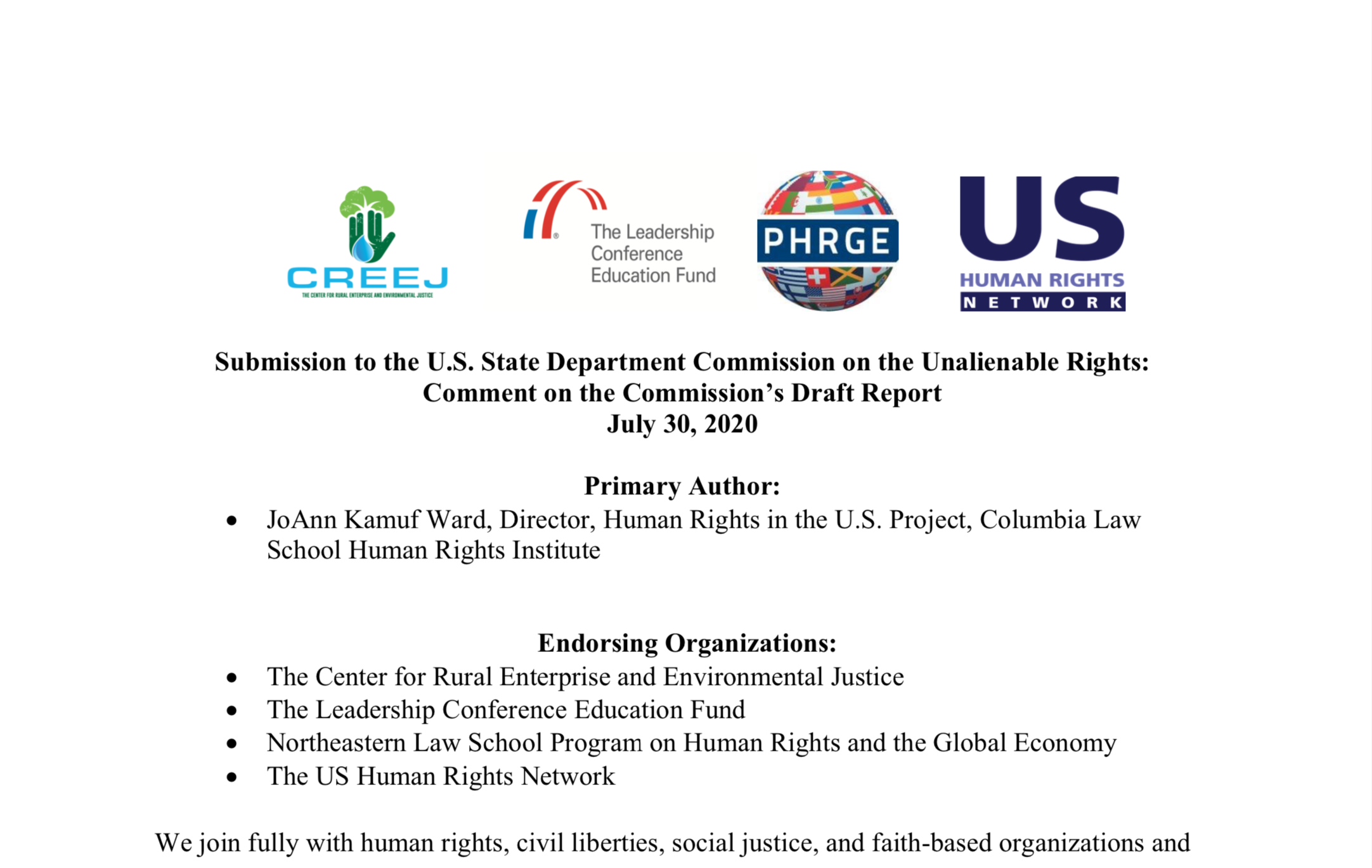 Report cover