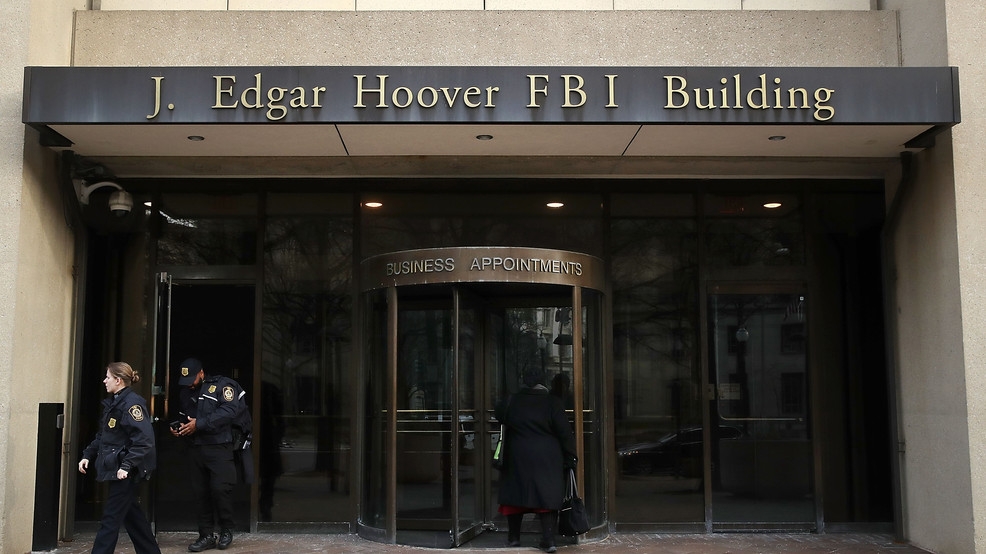 The Pennsylvania Avenue entrance of the J. Edgar Hoover Federal Bureau of Investigations (FBI) Building is seen in Washington, D.C., on Nov. 30, 2017. (AP Photo/Carolyn Kaster)