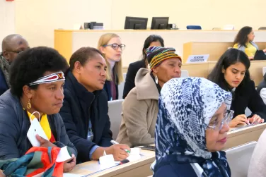 PNG advocates and student at UN Forum on B_HR