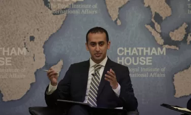 Waleed Alhariri speaking at Chatham House